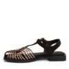 NEW Release Women sandals with Brown Kidskin and PU
