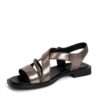 women sandals with gun patent leather