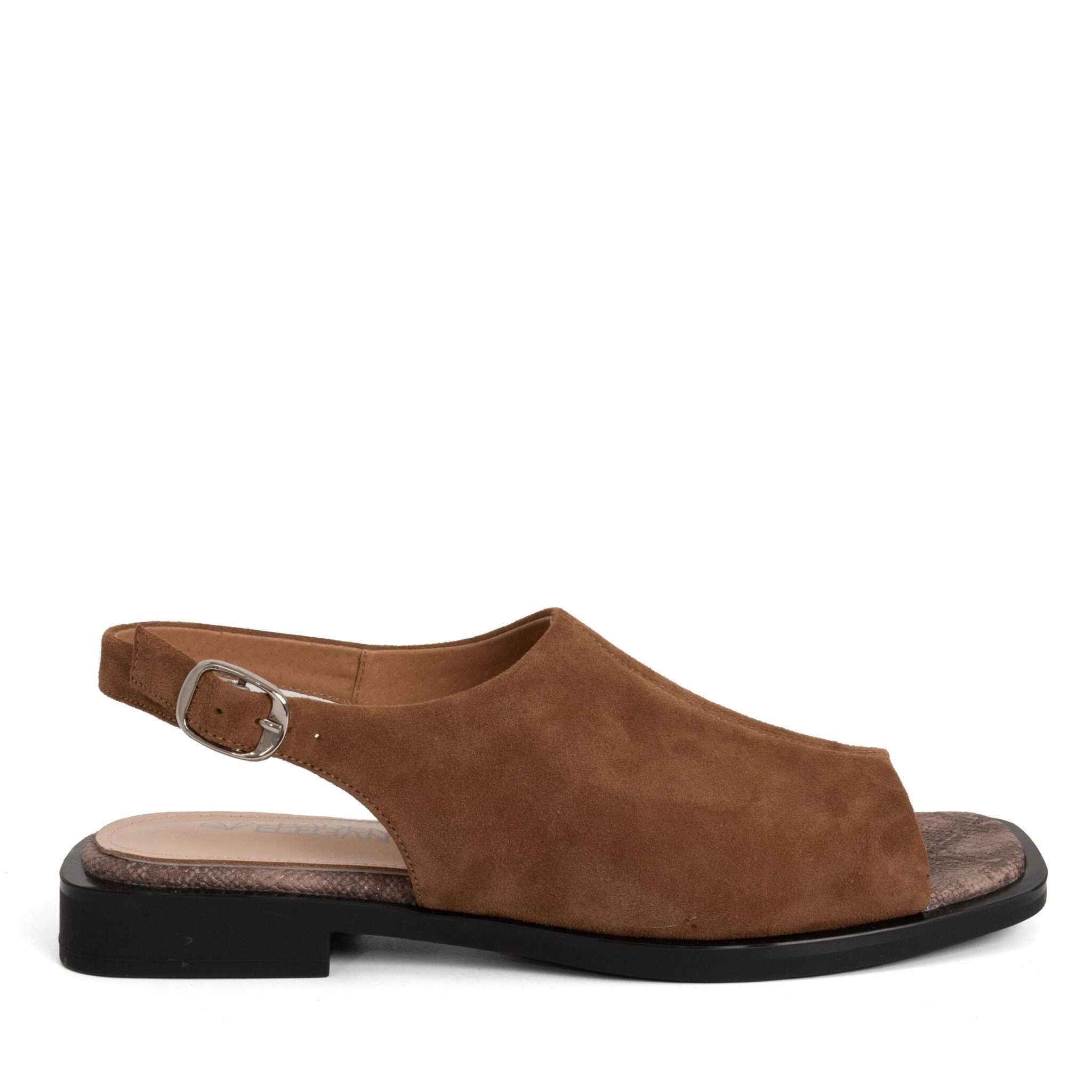 NEW Women sandals with brown kidskin