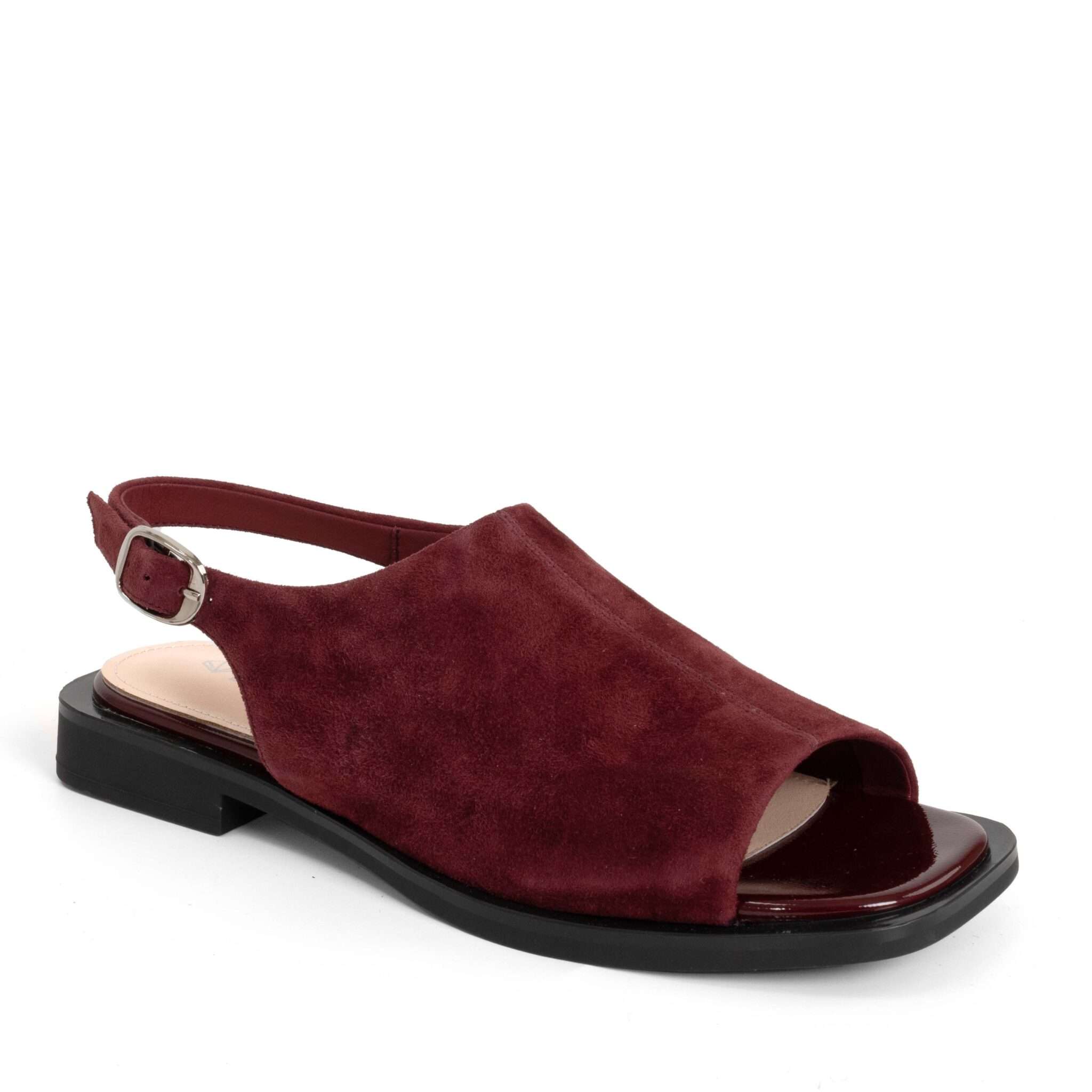 NEW Women sandals with burgundy kidskin