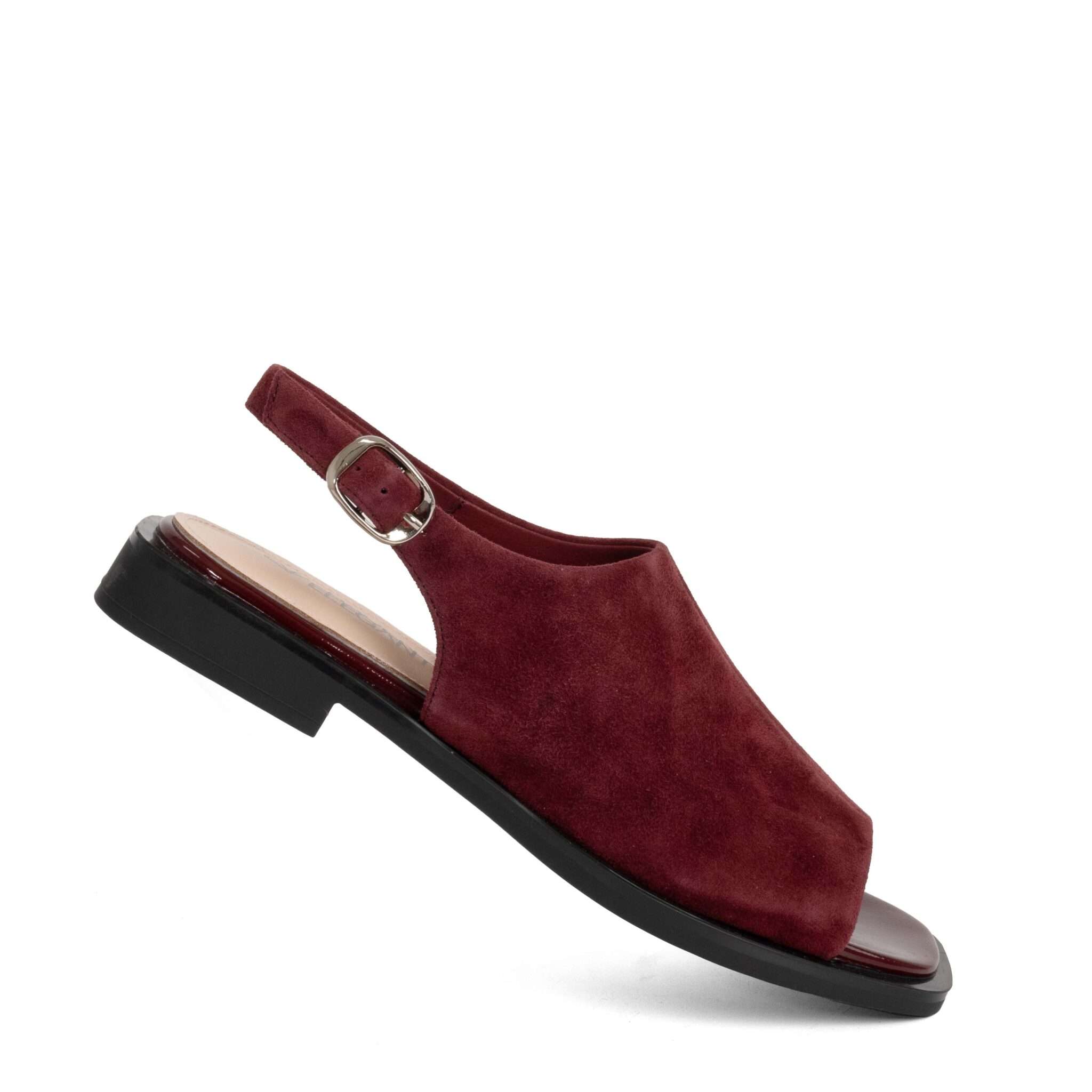 NEW Women sandals with burgundy kidskin