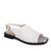women sandals with White microfiber leather