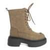 NEW Women work boots with Apricot cow suede