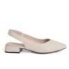 NEW Women sandals with Beige microfiber leather