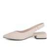 NEW Women sandals with Beige microfiber leather