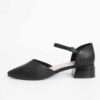 NEW Women pumps with Black microfiber leather