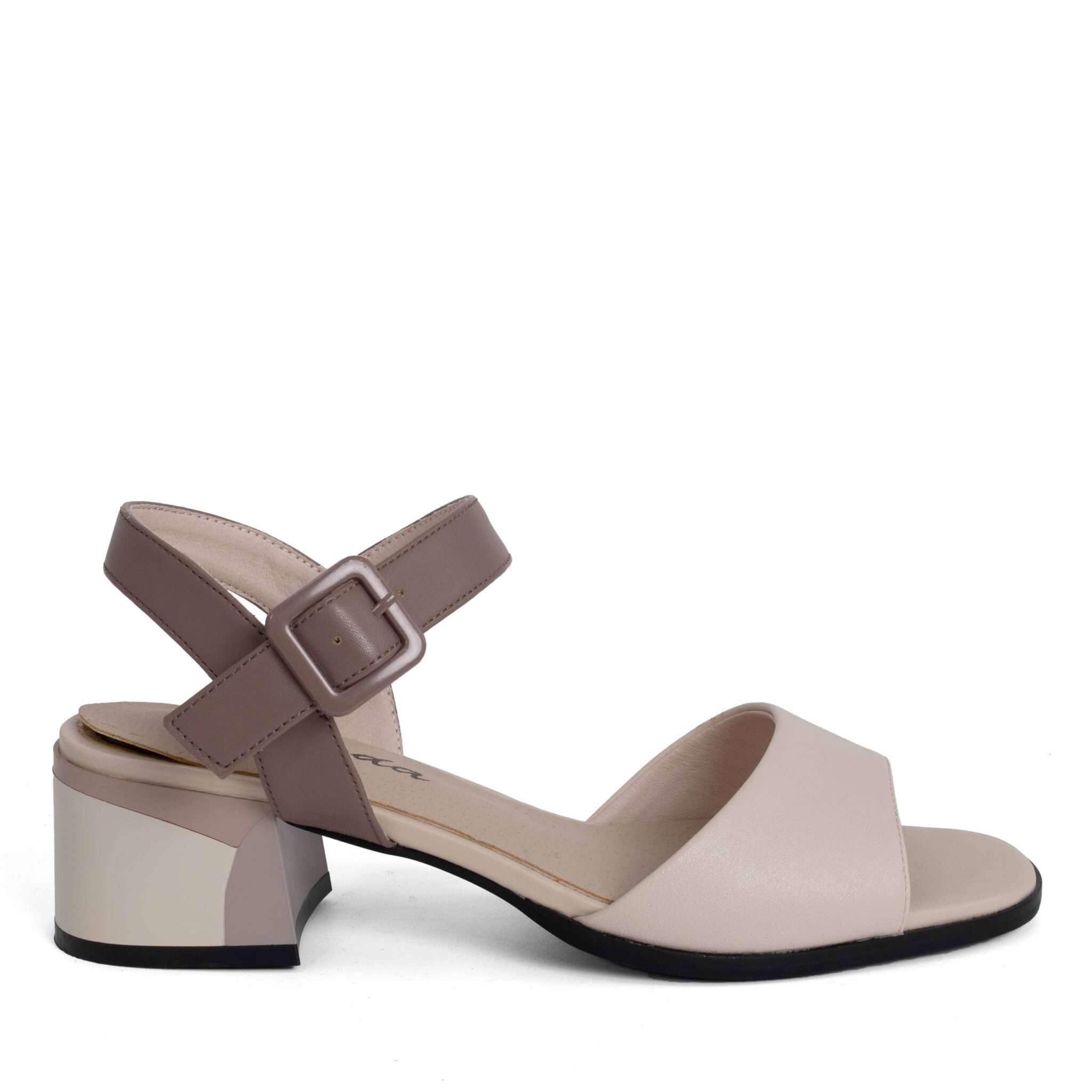 NEW Women pumps with Beige microfiber leather