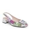 NEW Women Pumps with Flower kidskin