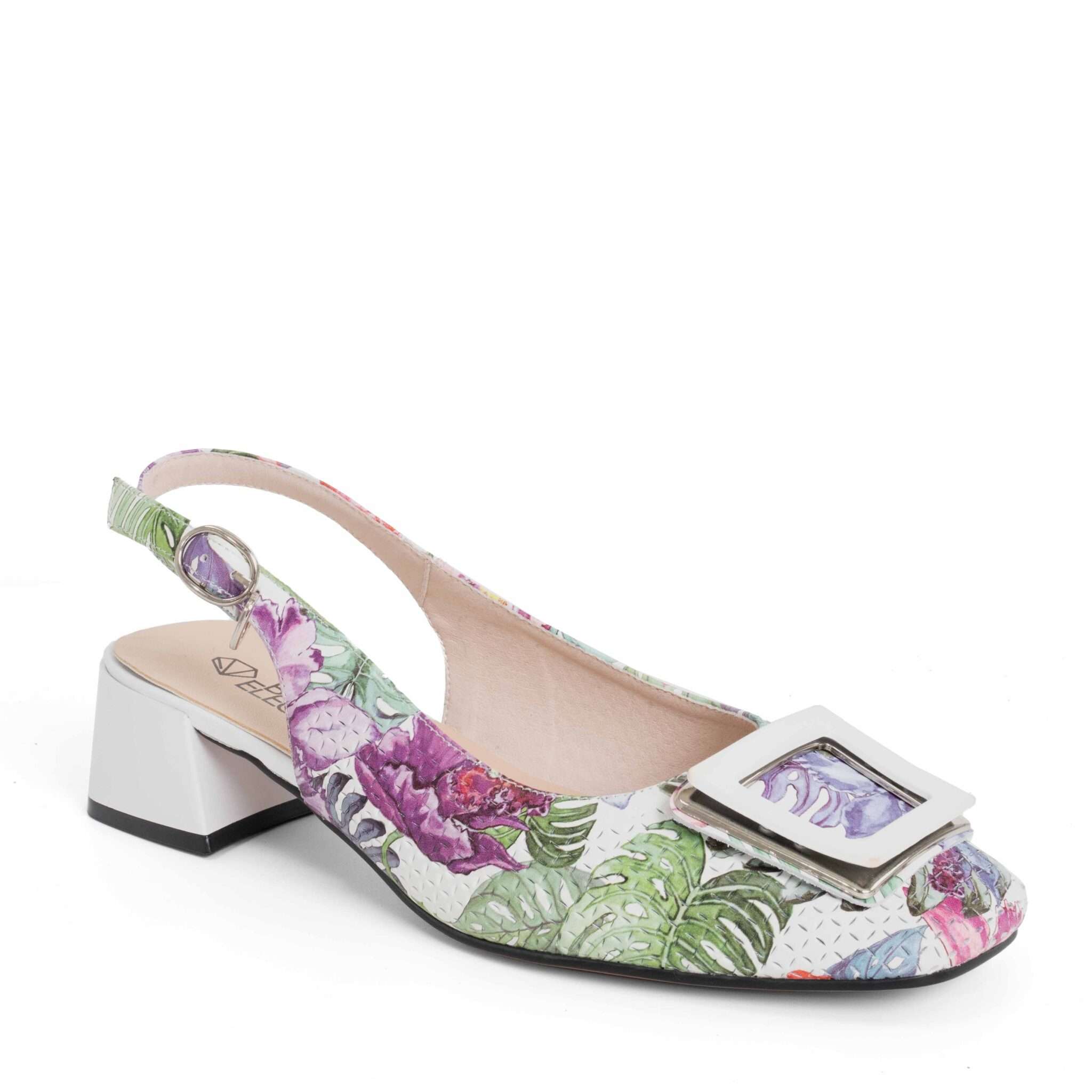 NEW Women Pumps with Flower kidskin