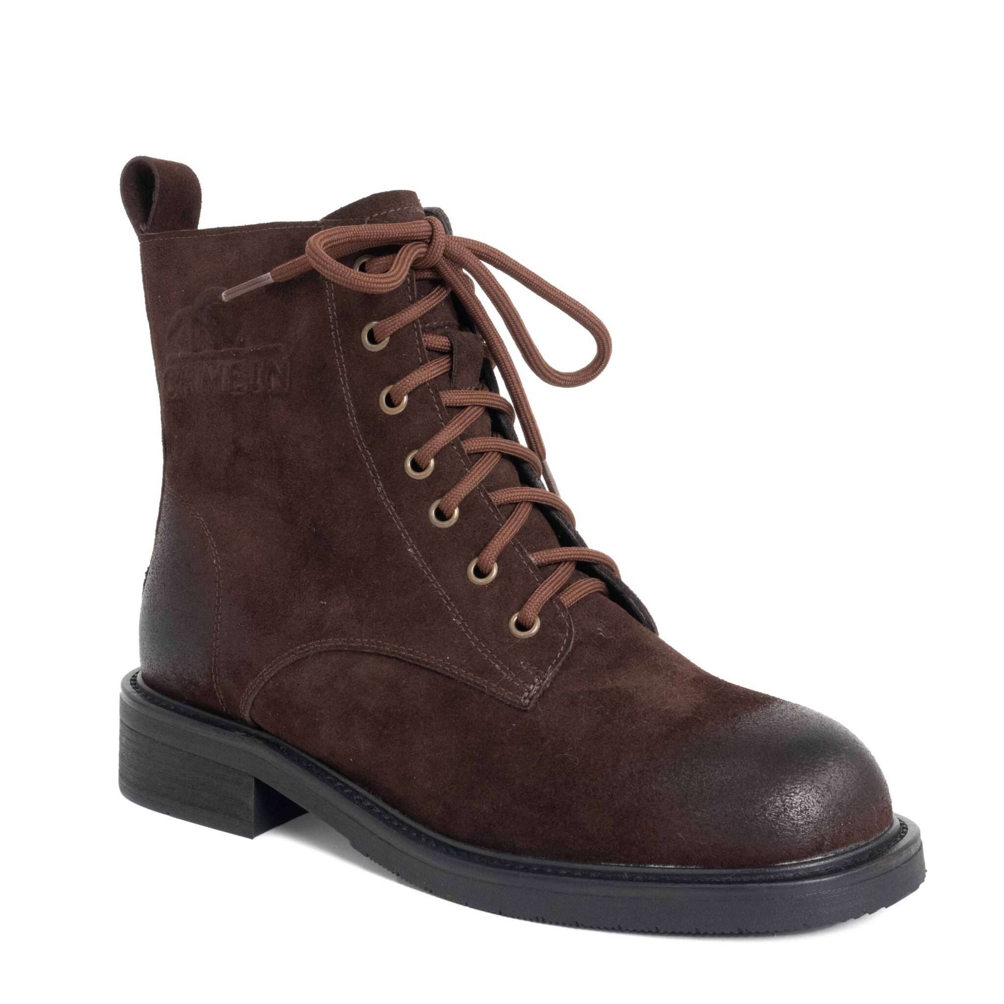 New release women work boots with brown cow suede