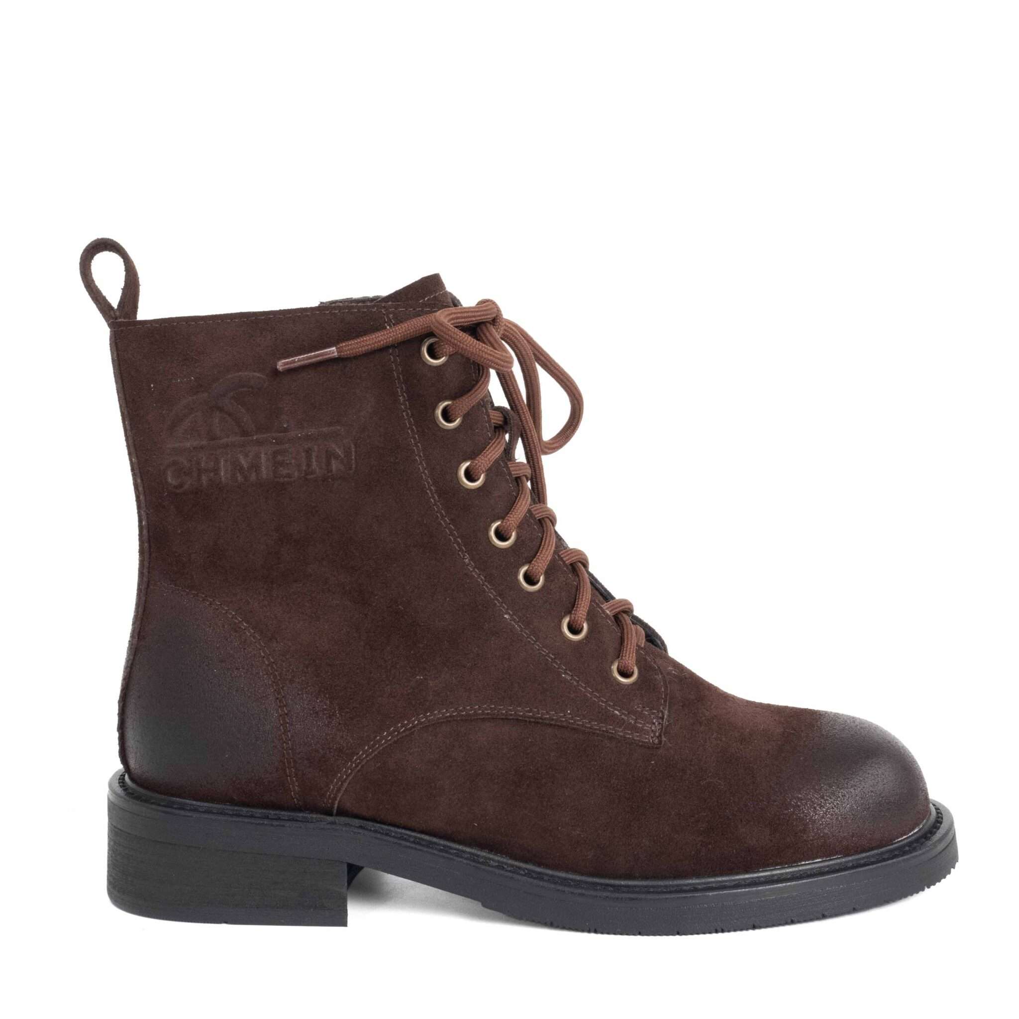 New release women work boots with brown cow suede