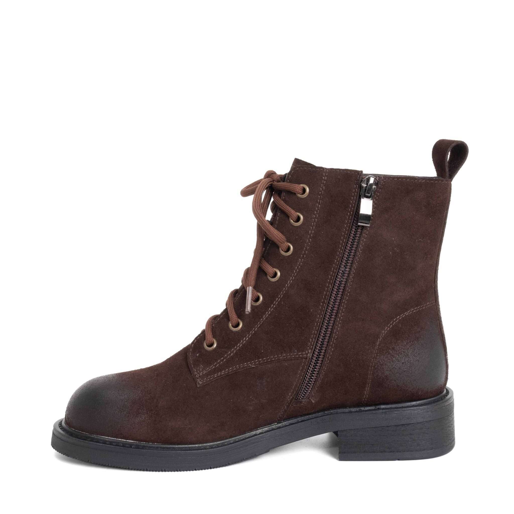 New release women work boots with brown cow suede