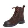 New release women work boots with brown cow suede