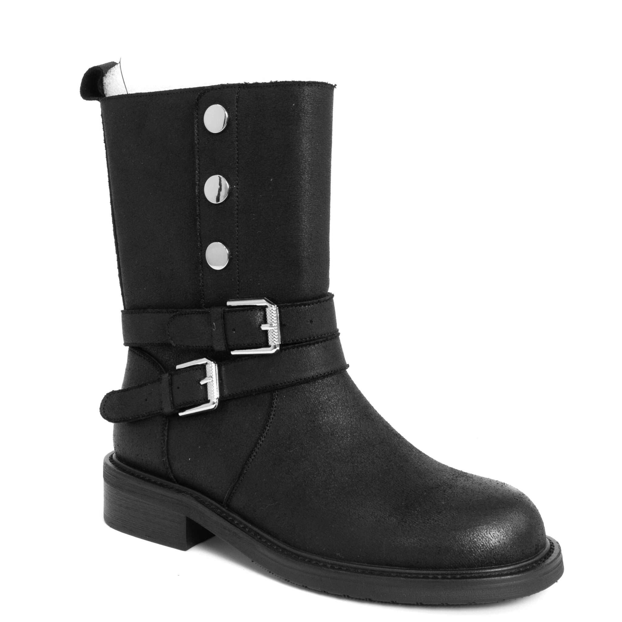 NEW Women work boots with Black Microfiber leather