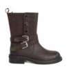 NEW Women work boots with Dark Brown Microfiber leather