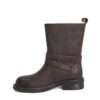 NEW Women work boots with Dark Brown Microfiber leather