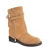NEW Women work boots with Khaki Cow suede