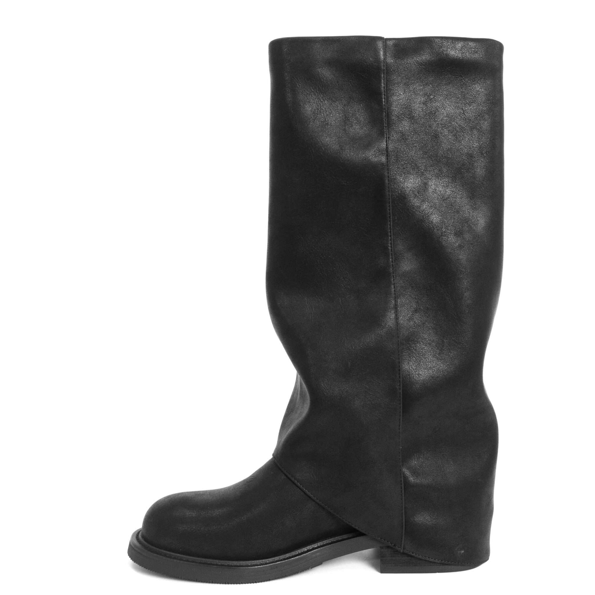 Classic knee high boots for women with PU leather
