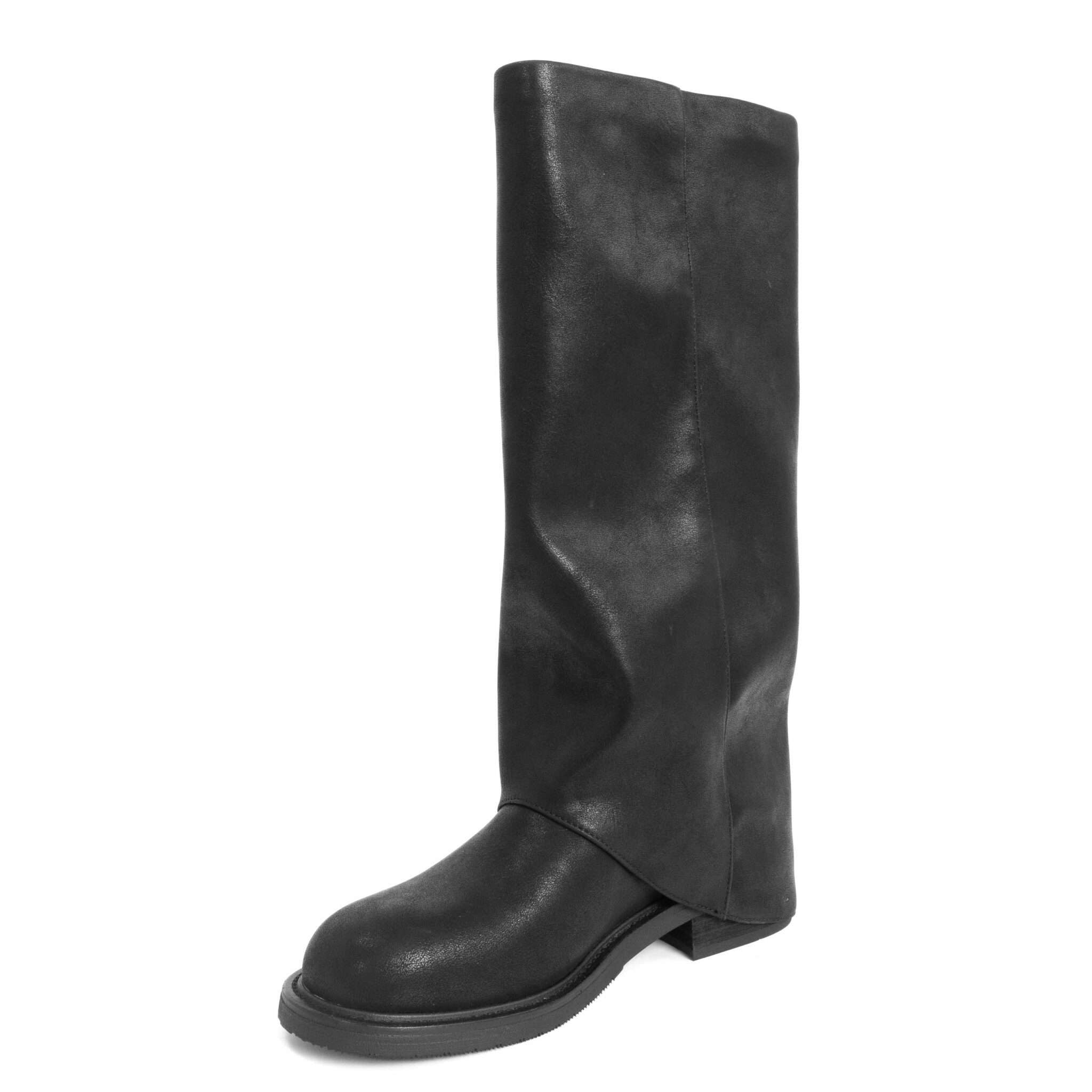 Classic knee high boots for women with PU leather