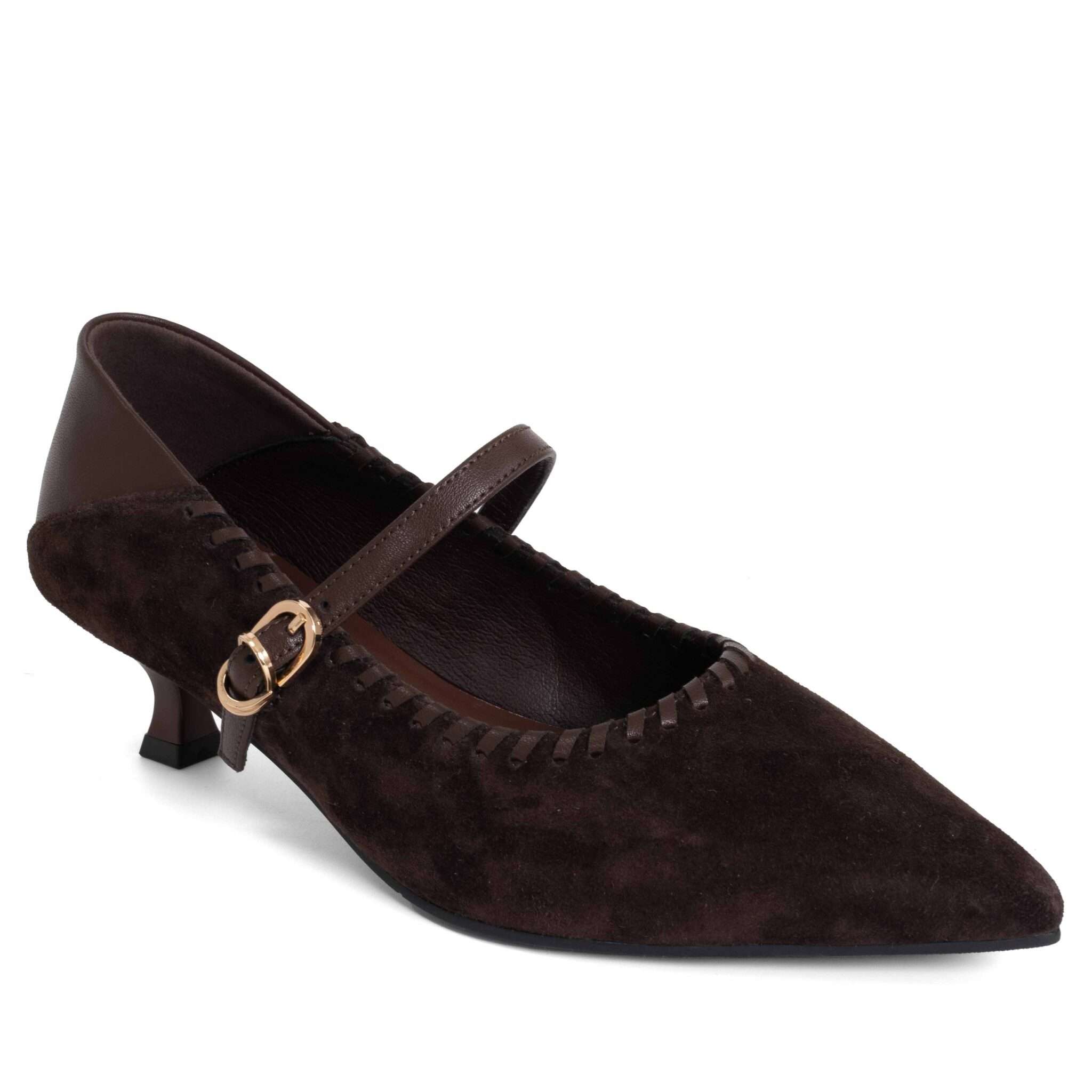 NEW Release Women Pumps with Brown kidskin suede leather