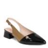 NEW Women pumps with Black and gold microfiber leather