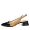 NEW Women pumps with Black and gold microfiber leather