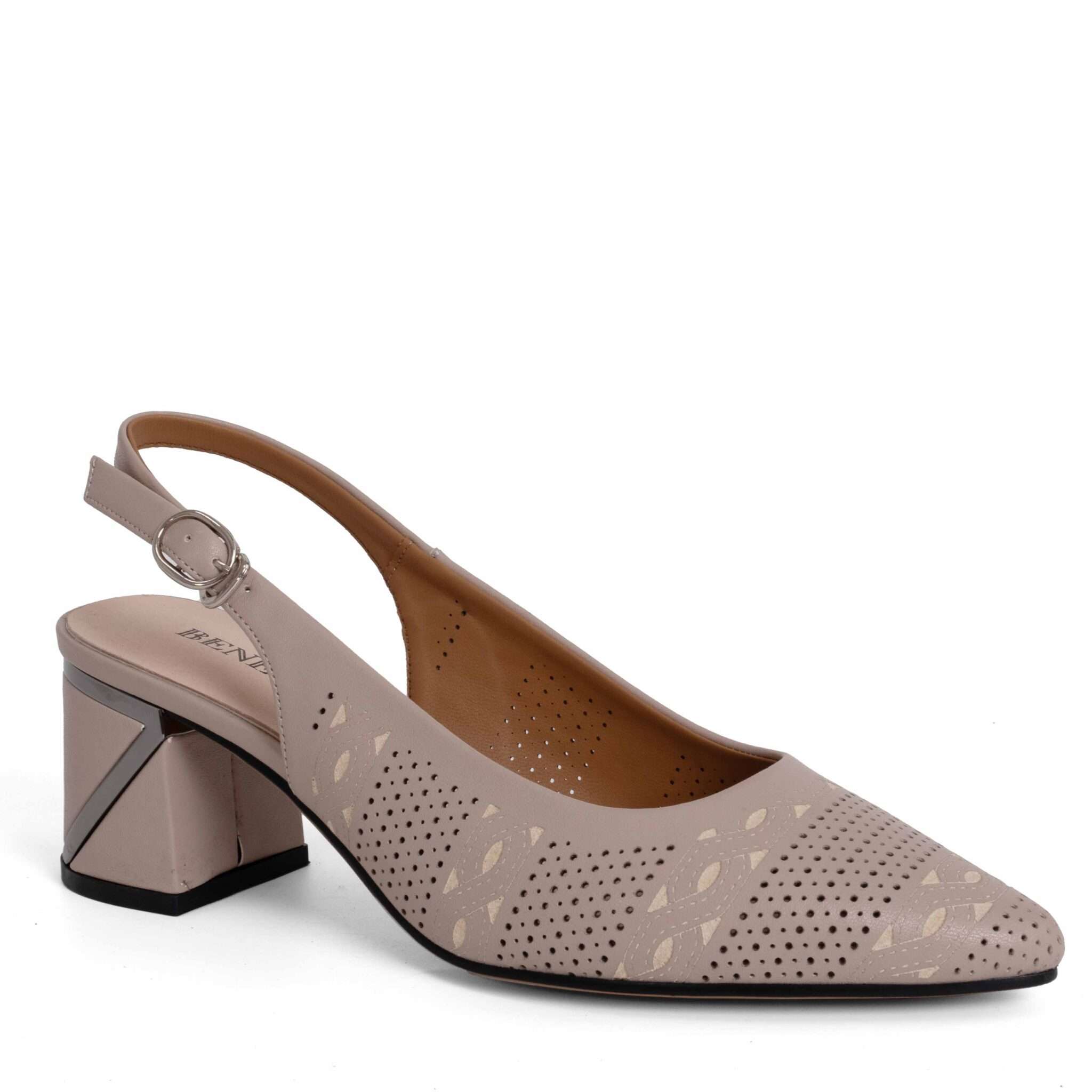 NEW Women pumps with Apricot microfiber leather