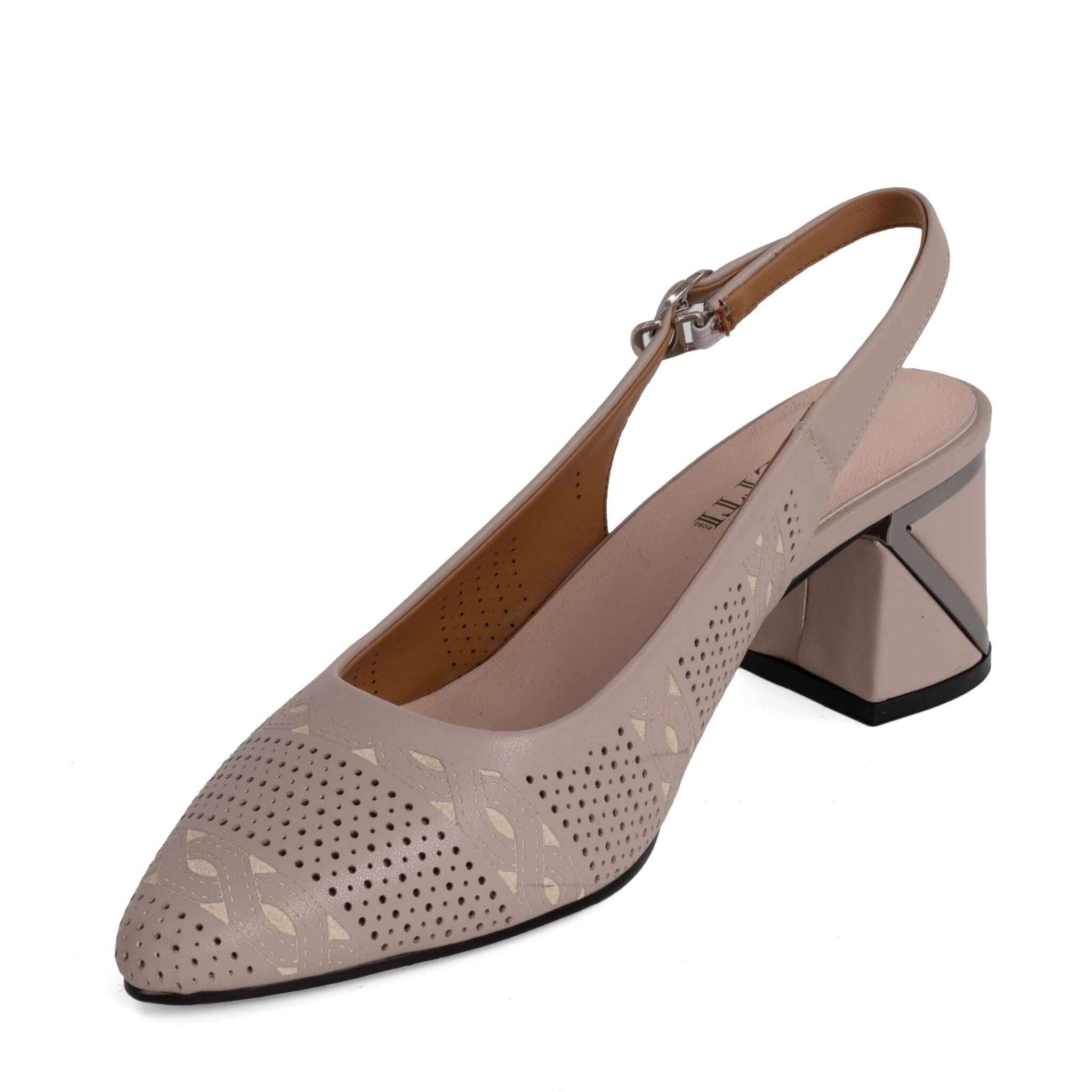 NEW Women pumps with Apricot microfiber leather