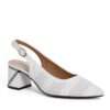 NEW Women pumps with White microfiber leather
