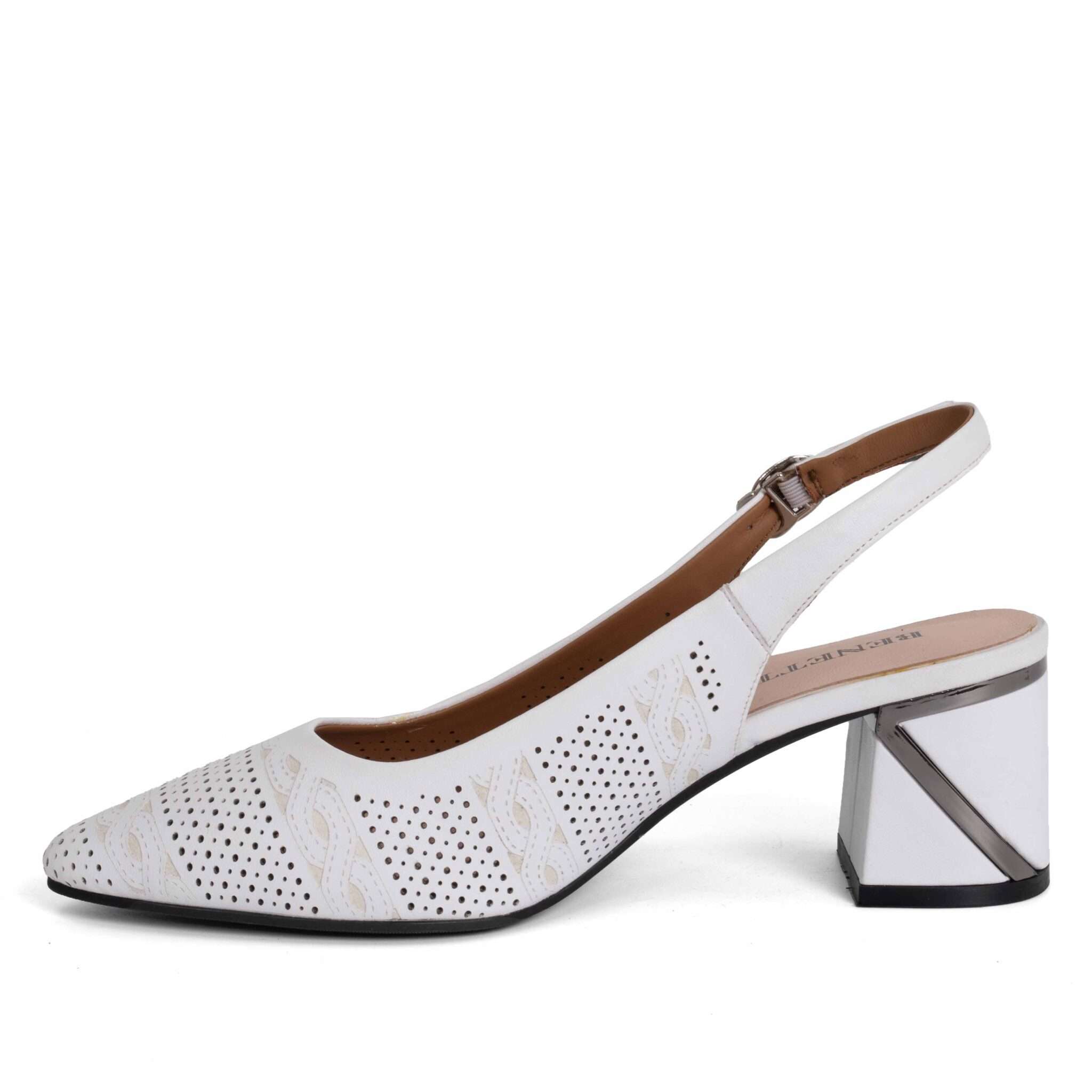 NEW Women pumps with White microfiber leather