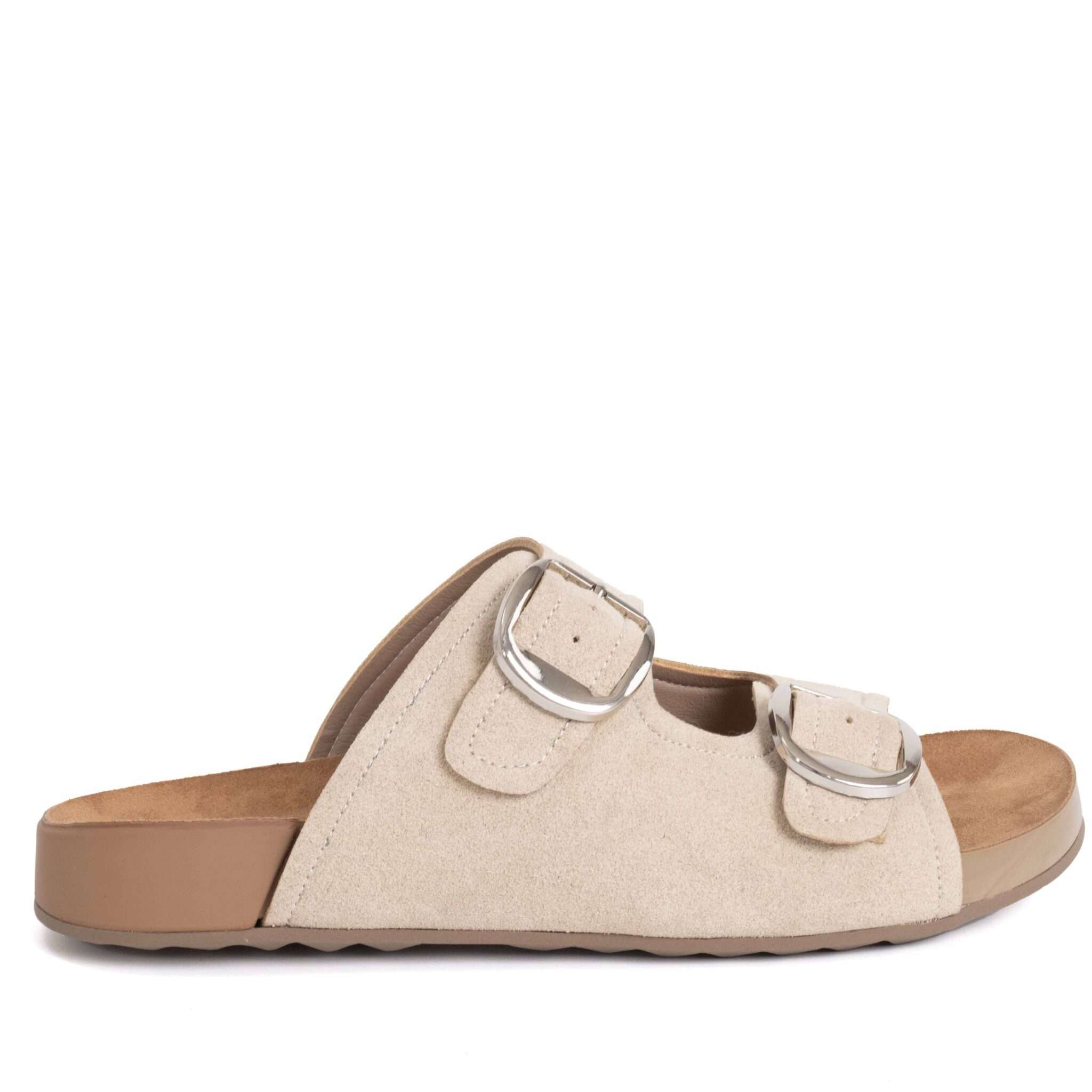 NEW Release Women sandals and slippers with Beige cow suede