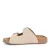 NEW Release Women sandals and slippers with Beige cow suede