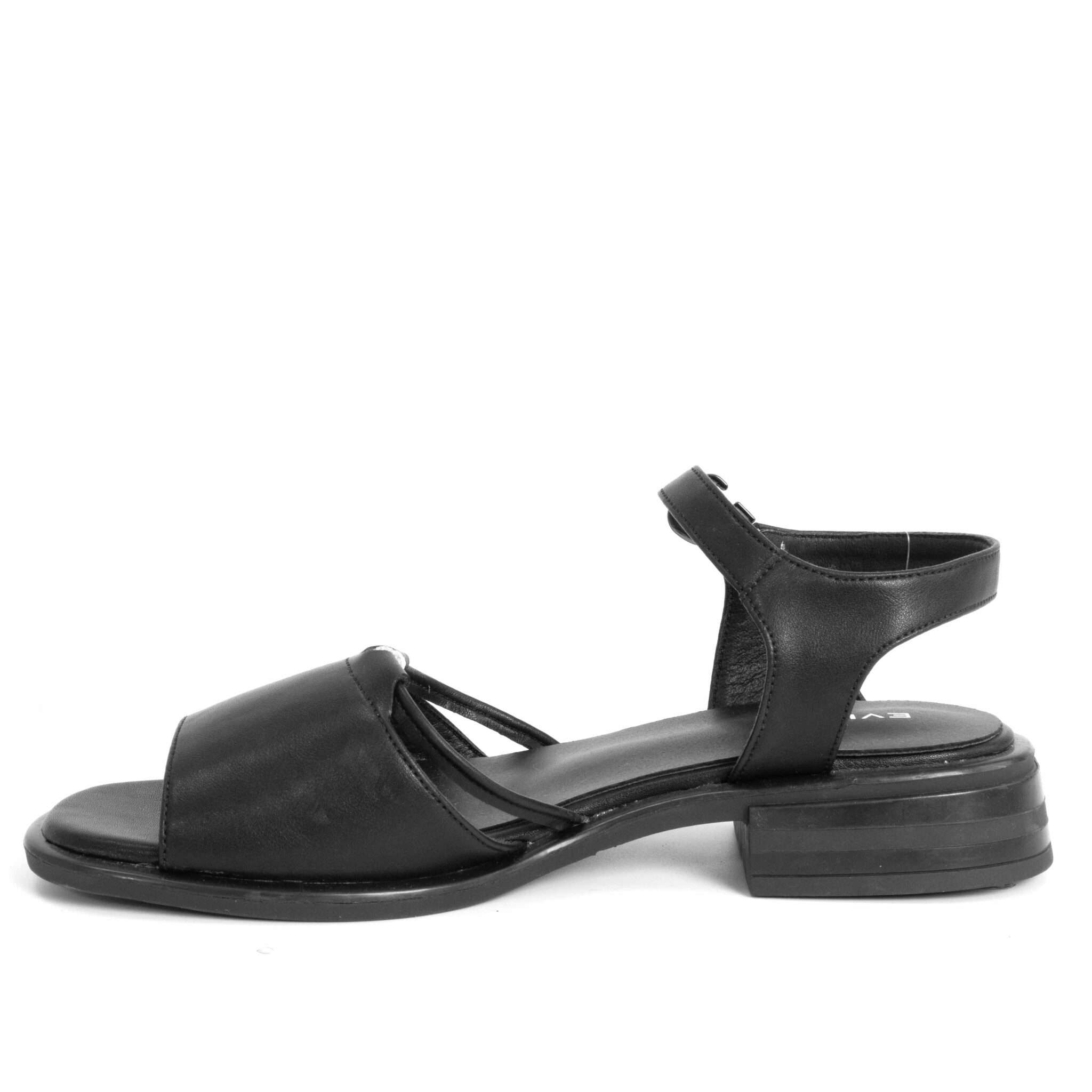 Women sandals with Black Microfiber leather