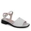 Women sandals with White Microfiber leather