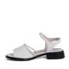 Women sandals with White Microfiber leather