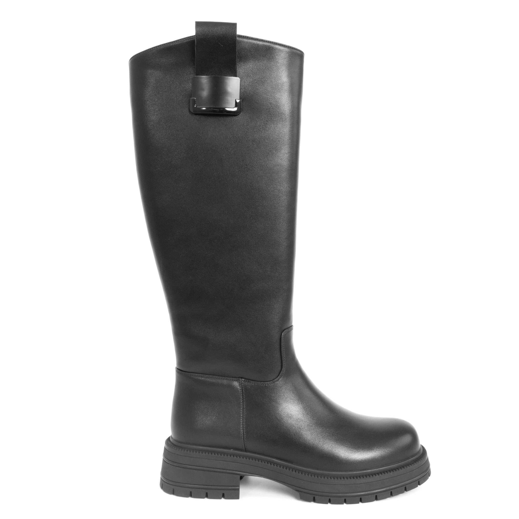 Classic knee high boots for women with PU leather