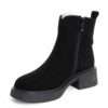 NEW Women work boots with Black Cow suede leather