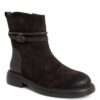 NEW Women work boots with Dark Brown synthetic Cow suede