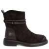 NEW Women work boots with Dark Brown synthetic Cow suede