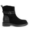 NEW Women work boots with Black synthetic Cow suede