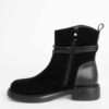 NEW Women work boots with Black synthetic Cow suede