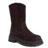 NEW Women work boots with Dark Brown synthetic Cow suede
