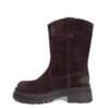 NEW Women work boots with Dark Brown synthetic Cow suede