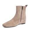NEW Women work boots with Apricot Kidskin leather