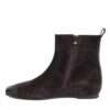 NEW Women work boots with Dark Brown Kidskin leather
