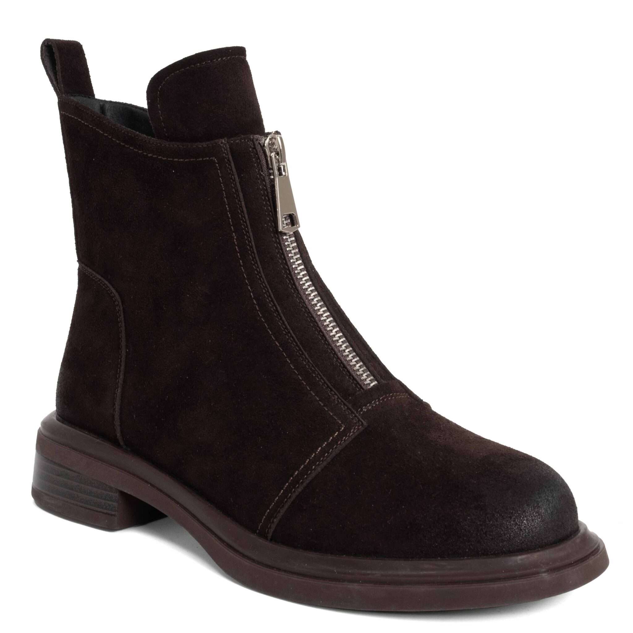 work boots for women with Coffee cow fiber suede
