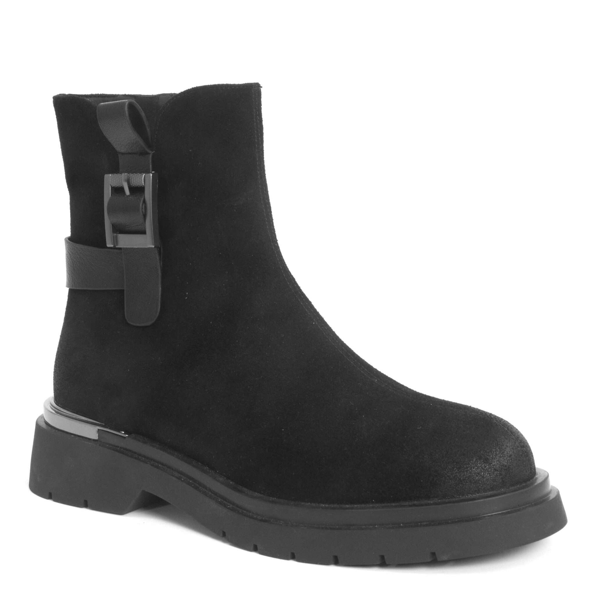 work boots for women with Black cow fiber suede