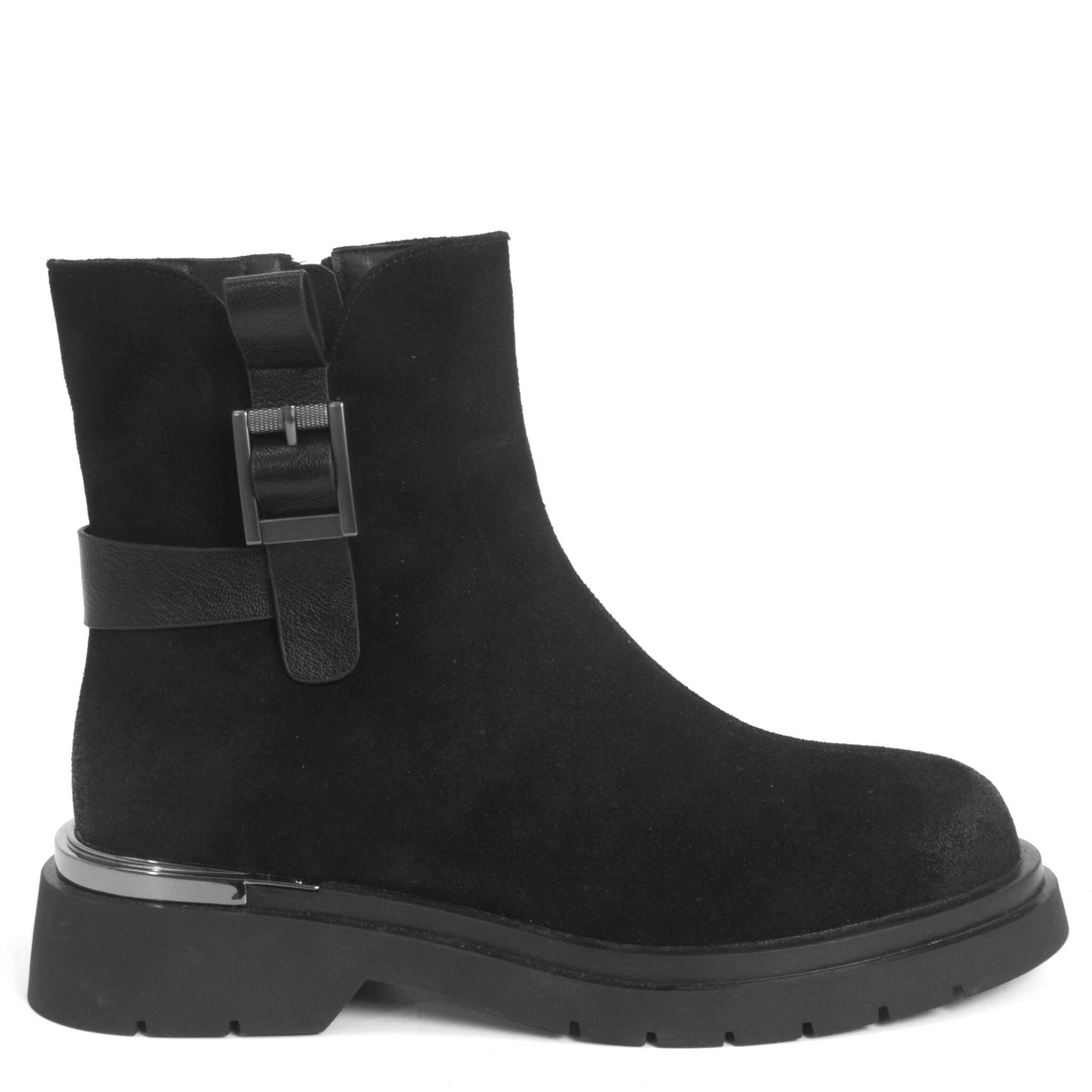 work boots for women with Black cow fiber suede