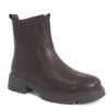 work boots for women with Brown microfiber leather