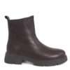 work boots for women with Brown microfiber leather